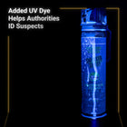 New York Pepper Foam Tweaker Spray (3.53 oz) with UV Dye under black light to show uv dye capabilities. - Thumbnail Image