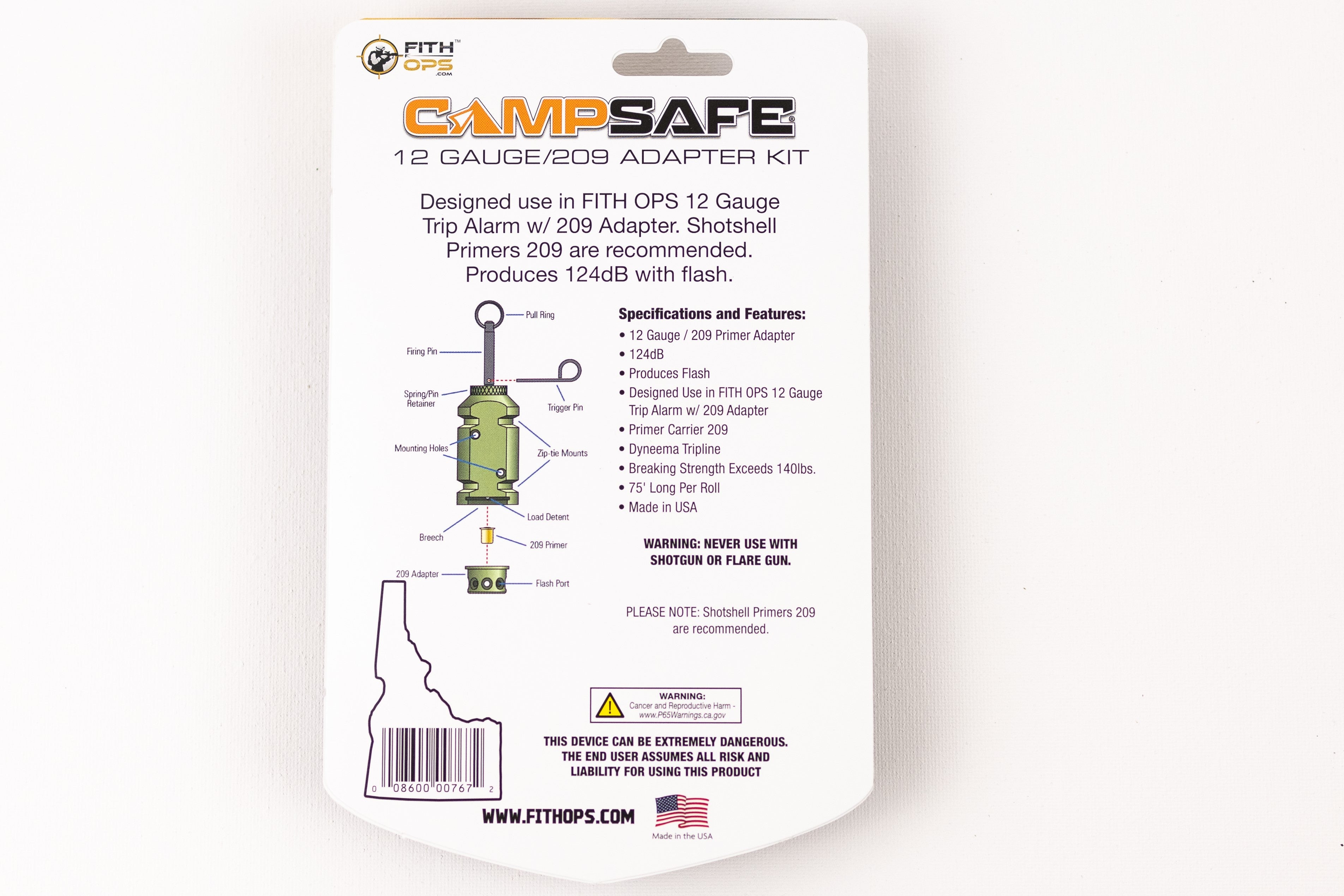 Fith Ops Fith Ops™ Perimeter Camp Safe™ Trip Alarm Kit - Dyneema® Trip Line, 20