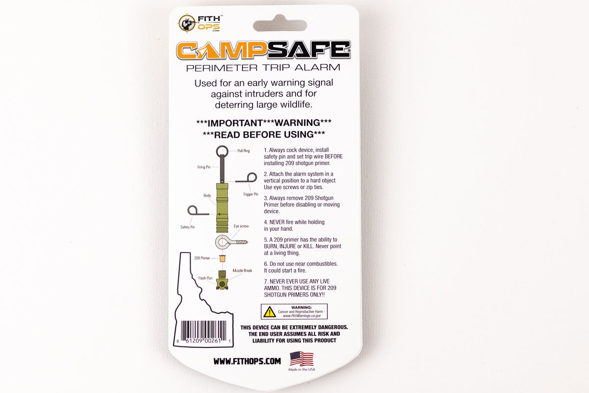 Fith Ops Fith Ops Perimeter Camp Safe (209 Primer Only) Trip Alarm