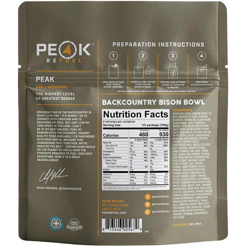 [Peak Refuel Backcountry Bison Bowl]]