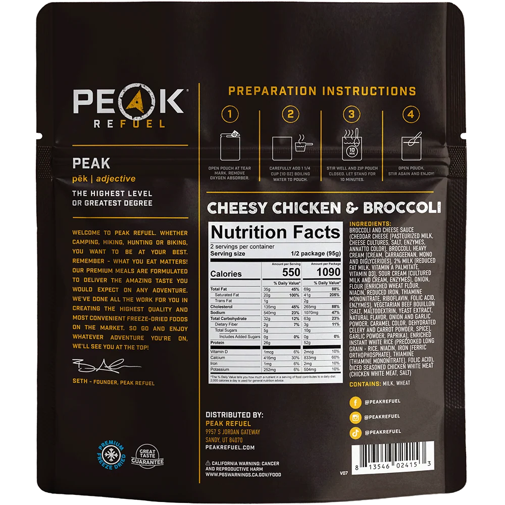 [Peak Refuel Cheesy Chicken &amp; Broccoli]]