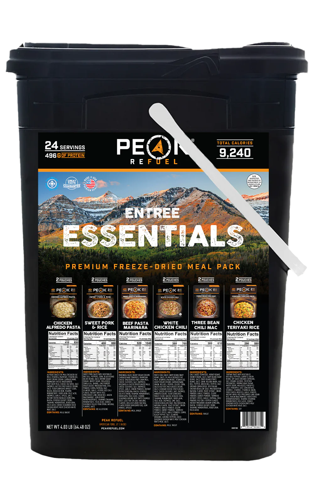 [Peak Refuel Entree Essentials Bucket]]