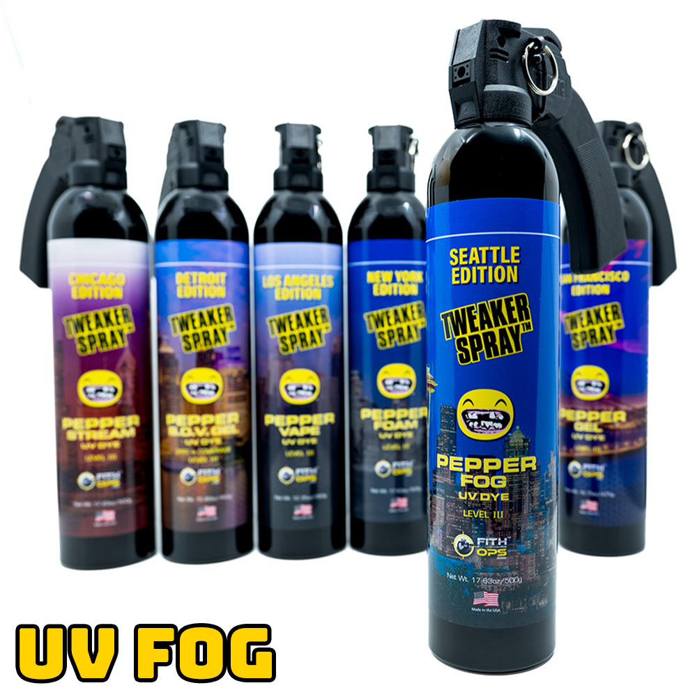 Fith Ops™ Tweaker Pepper Spray™ Seattle Edition - Pepper Fog - UV Dye - USA Made - 17.63 oz