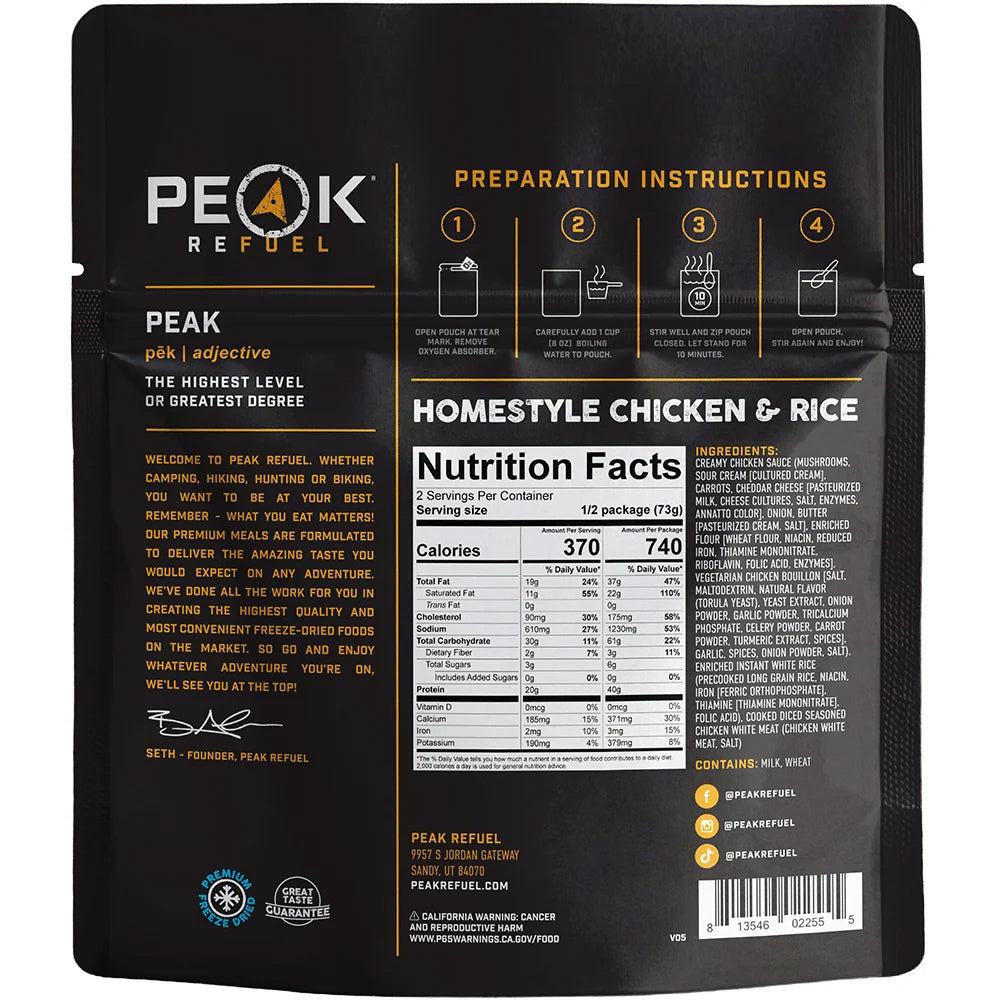 [Peak Refuel Homestyle Chicken &amp; Rice]]