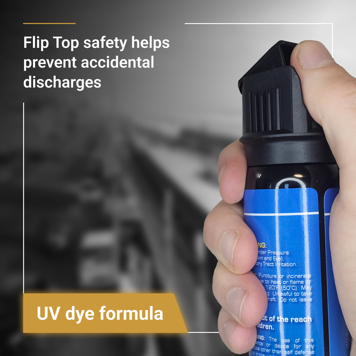 [New York Pepper Foam Tweaker Spray (3.53 oz) with UV Dye prevent accidental discharge safety flip top]]