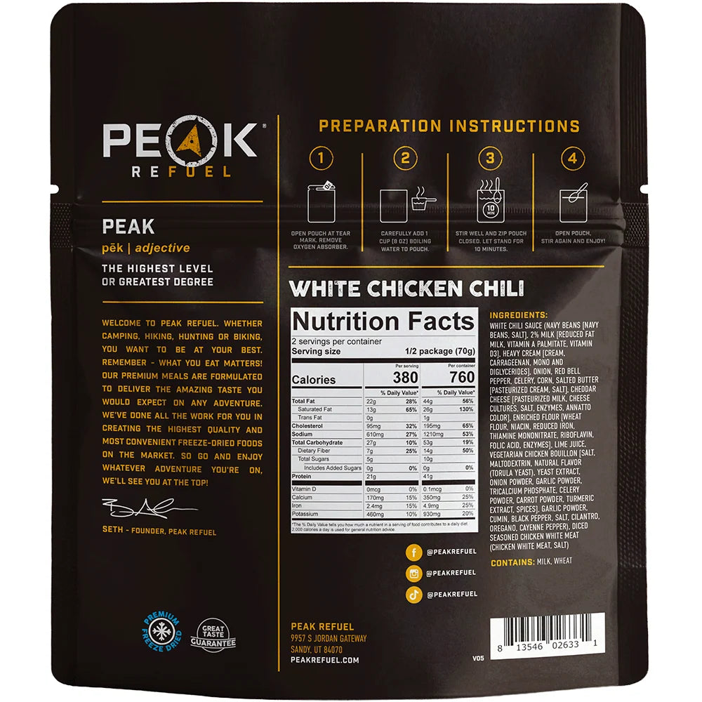 [Peak Refuel White Chicken Chili]]