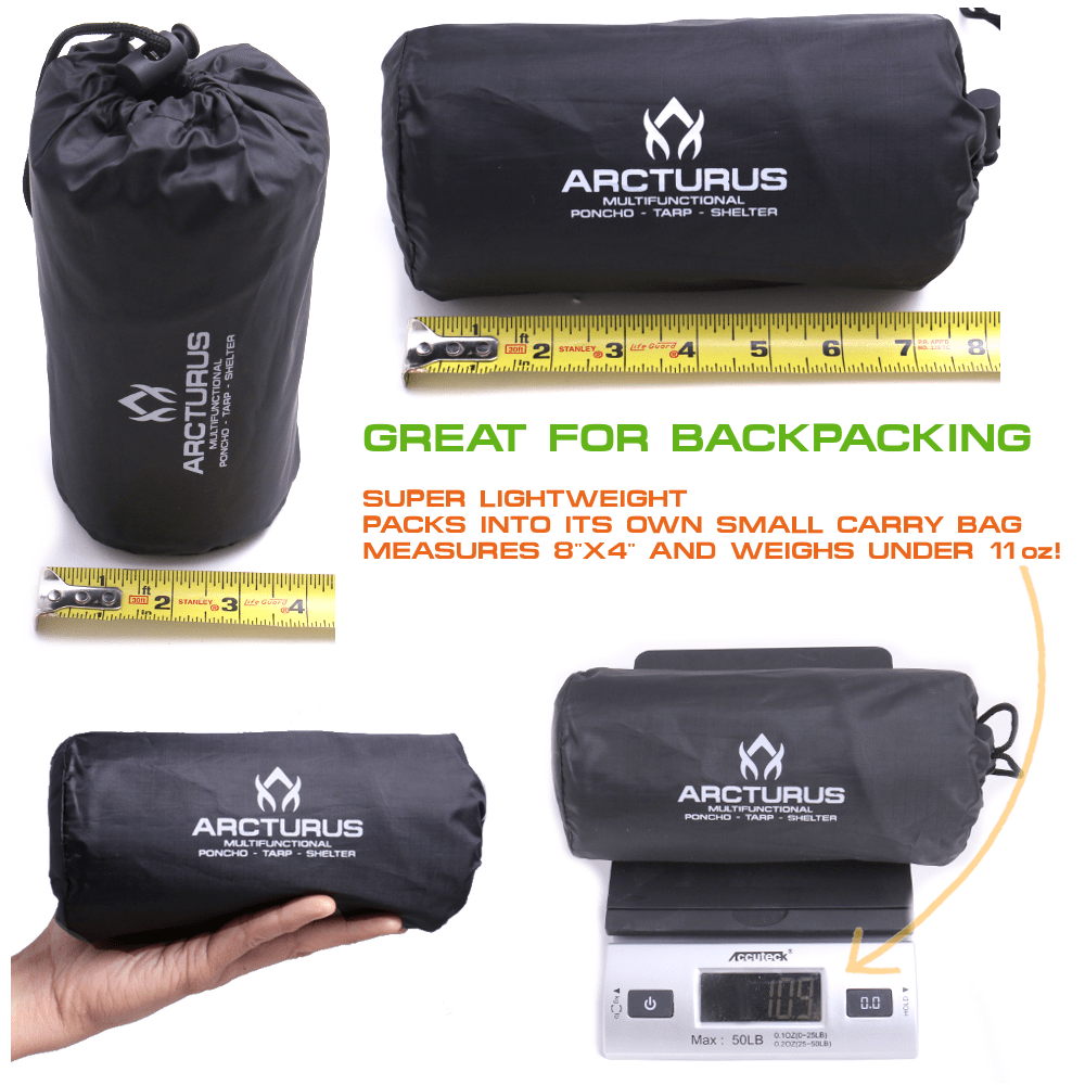 [Arcturus Waterproof Rain Poncho - Black]]