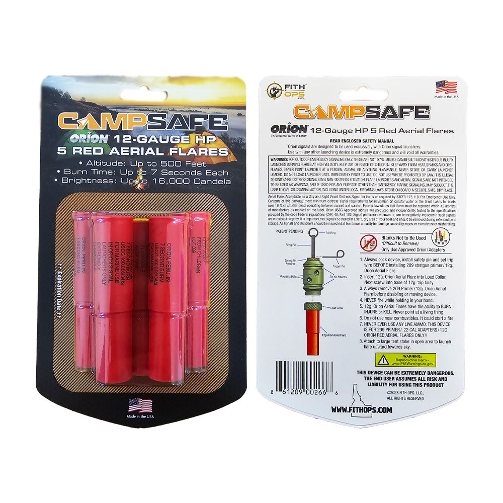 [Camp Safe Orion 12g HP 5 Red Aerial Flares]]