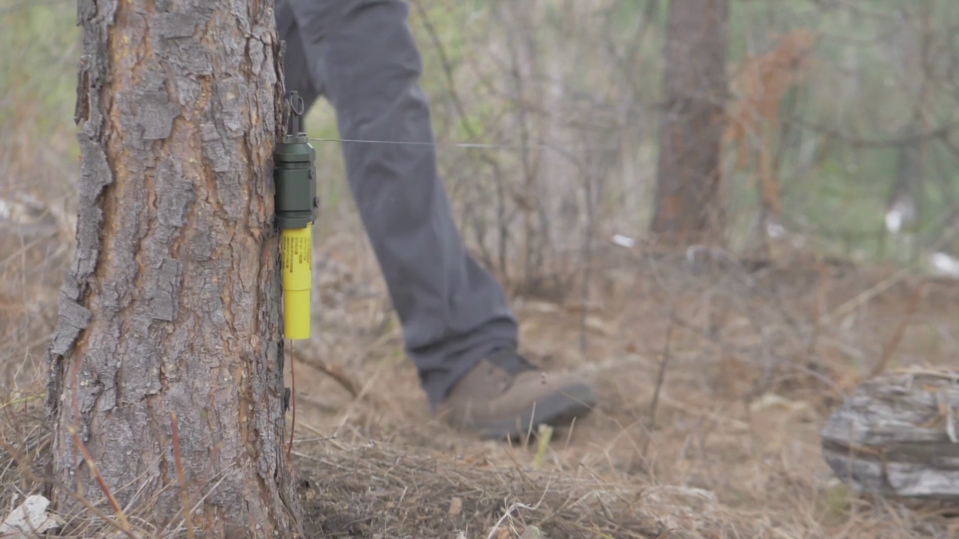 Slo motion of fith ops perimeter trip alarm going off 