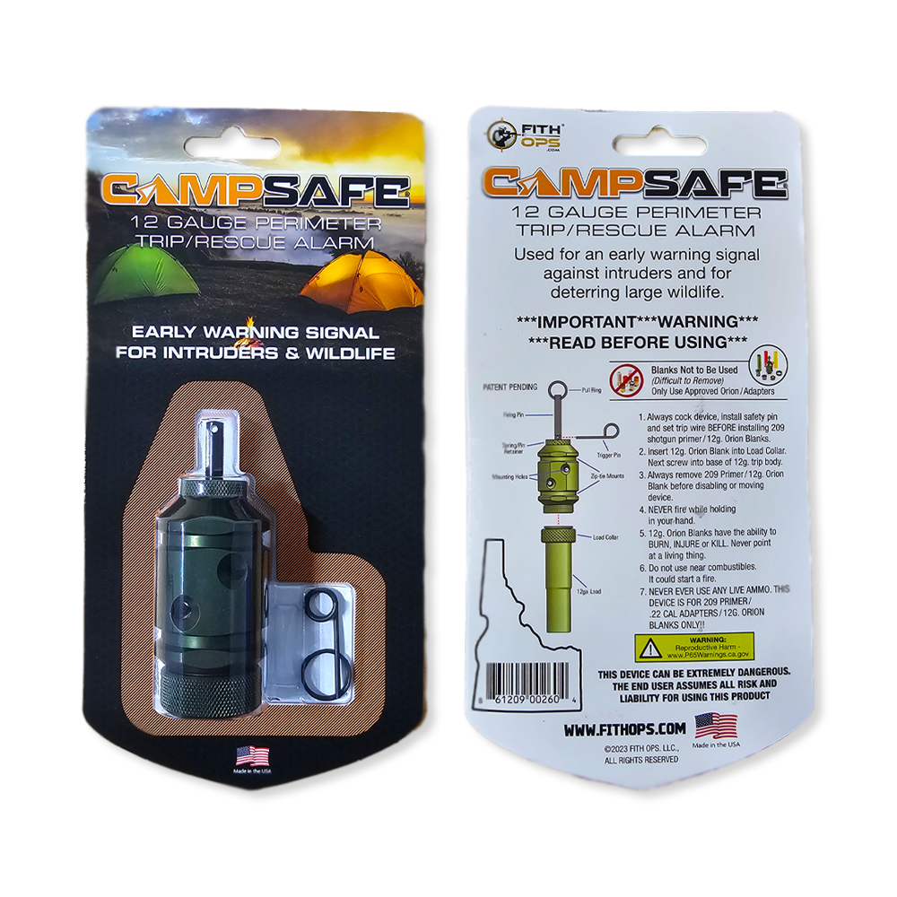 Fith Ops Camp Safe 12 Gauge Perimeter Gen4 Trip & Rescue Alarm - USA Made