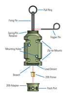 Diagram of perimeter trip alarm with 209 primer adapter - Thumbnail Image